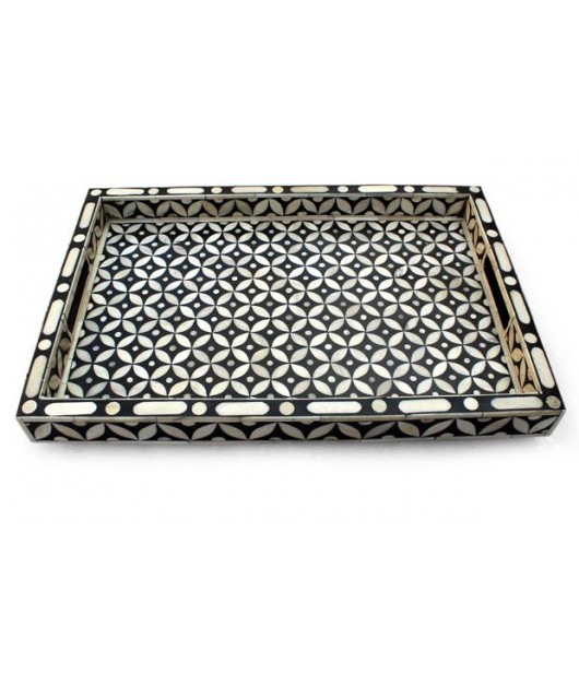 Handmade Bone Inlay Coffee Serving Tray 