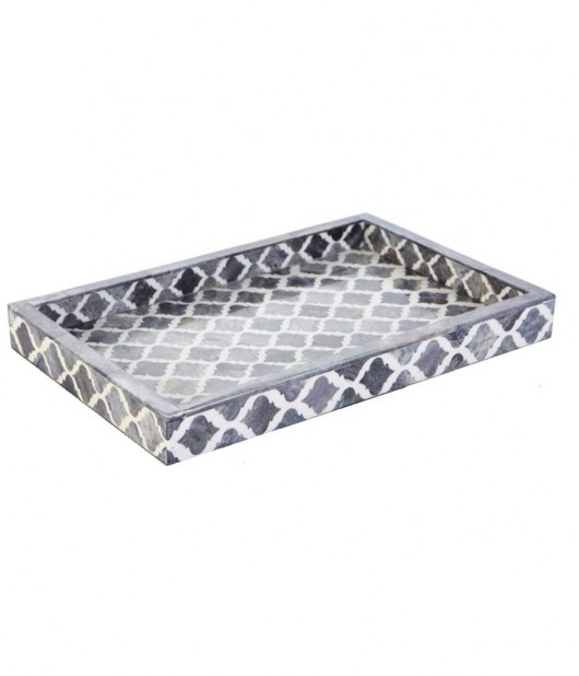 Coffee Serving Bone Inlay Decorative Tray 