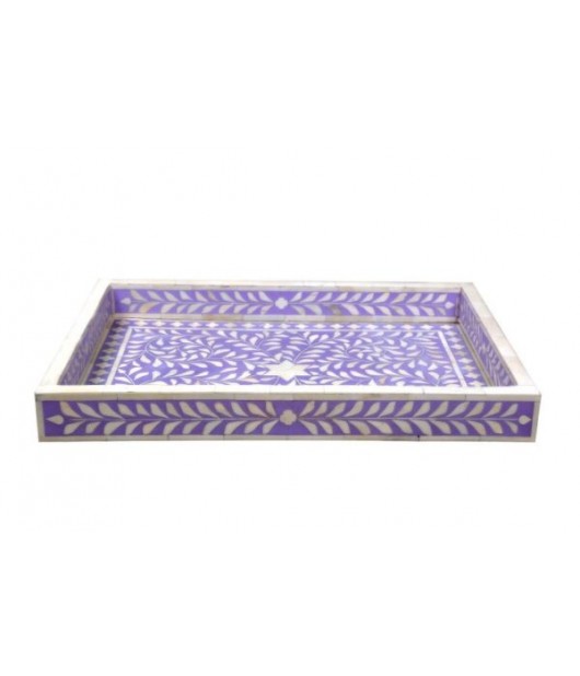  Bone Inlay Floral Pattern with Pink Color Tray 