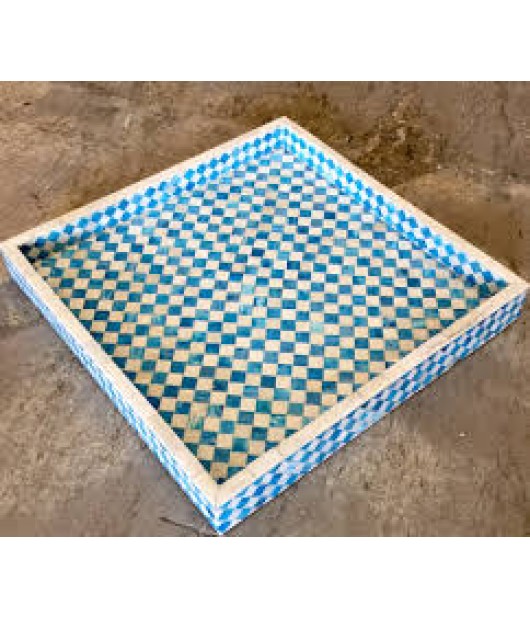  Bone Inlay Brocade Pattern Tray 