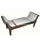 Indian Handmade Gorgeous Bone Inlay Brown Sofa/ Couch / Bench