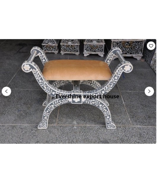 Bone inlay Roman Chair/ Floral Pattern/ all shades available at Evershine Export House