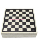 Wooden Chess Box with fine Bone Inlay
