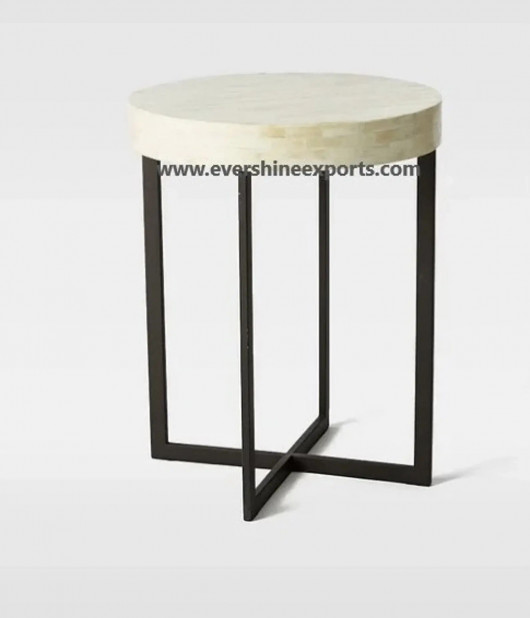 Bone Inlay Bar Stool ,Striped Whole Bone Table Top, Bedside Table ,Nightstand Table" Personalized" 